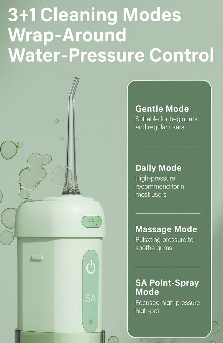 Mini electric dental irrigator, portable teeth cleaning mini water flosser, tartar removal, oral hygiene